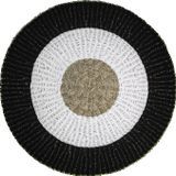 HSM Collection | Vloerkleed Malibu textiel naturel 120.00x120.00 cm ronde vloerkleden | NADUVI