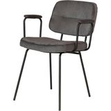 Stetson | Set van 2 eetkamerstoelen Emperio - totaal: breedte 59 cm x diepte 66 cm x hoogte antraciet eetkamerstoelen corduroy, | NADUVI outlet