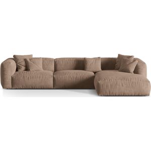 3-zits hoekbank Martina rechts velvet | Micadoni