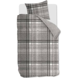 Riviera Maison Cozy Check dekbedovertrek - Eenpersoons - 140x200/220 - Zand