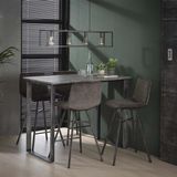 Dimehouse | Bartafel Jorn lengte 70 cm x breedte 120 cm x hoogte 92 cm antraciet, grijs eettafels mdf, metaal meubels tafels | NADUVI outlet