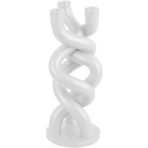 Present Time Kandelaar Twisted - Wit - 13x31,4x13 cm - Modern,Scandinavisch