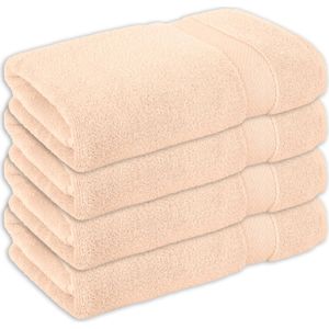 Vitality Pur - Handdoeken Sofia Collectie - Handdoeken set 50x90 – 100% Katoen - Peach - 4 stuks