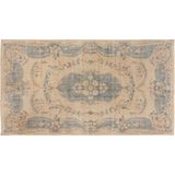 Viteaux | Handgemaakt vintage vloerkleed lengte 270 cm x breedte 142 cm x hoogte 0.05 cm groen, beige rechthoekige vloerkleden | NADUVI outlet