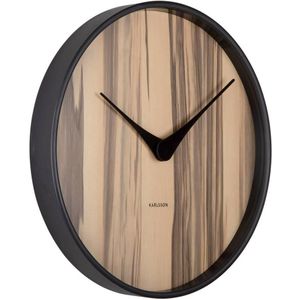 Karlsson Wandklok Wood Melange - Bruin - Ø40cm - Wandklok Modern