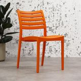 Dimehouse | Tuinstoel Design Senna breedte 47 cm x diepte 52 cm x hoogte 81 cm oranje tuinstoelen pp, kunststof outdoor | NADUVI outlet