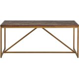 House of Highlights | Eettafel Mobili D'oro medium: lengte 200 cm x breedte 100 cm x hoogte 76 goud, bruin eettafels acaciahout, | NADUVI outlet