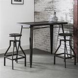 Dimehouse | Barkruk Ben diepte 35 cm x hoogte 61-79 cm antraciet barkrukken metaal meubels poefs & krukken | NADUVI outlet