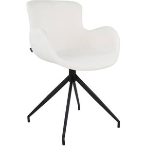 Kick - Novi - Draaistoel - Wit - Bouclé - Eetkamer