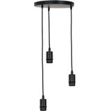 Light & Living | Pendelhanglamp Braidy diameter 30 cm x hoogte 117.5 cm zwart hanglampen metaal binnenverlichting verlichting | NADUVI outlet