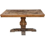 PTMD Collection | Tafel Igor lengte 145 cm x breedte 145 cm x hoogte 77 cm bruin eettafels hout meubels tafels | NADUVI outlet