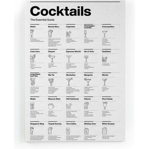 Wanddecoratie Cocktails black-white | Really Nice Things