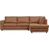 Cozyhouse | Hoekbank Juno rechts microvezel bruin 261.00x86.00x66.00 cm hoekbanken | NADUVI