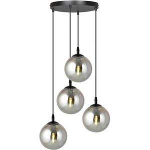 Glazen hanglamp eetkamer Cosmo rond 4-lichts | NADUVI Collection