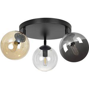Plafondlamp opbouwspots Tofi glas rond 3-lichts | NADUVI Collection