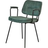 Stetson | Set van 2 eetkamerstoelen Emperio - totaal: breedte 59 cm x diepte 66 cm x hoogte groen eetkamerstoelen corduroy, | NADUVI outlet