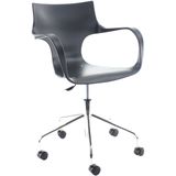 Deskterior | Bureaustoel Jim breedte 59 cm x diepte 39 cm x hoogte 90 cm zwart bureaustoelen stof, kunststof, aluminium | NADUVI outlet