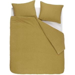 vtwonen Flanel dekbedovertrek - Tweepersoons - 200x200/220 - Oker