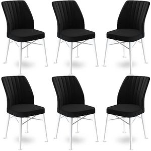 Set van 6 eetkamerstoelen Flex velvet | Atelier Del Sofa