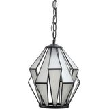 PTMD Collection | Hanglamp Vin lengte 30 cm x breedte 30 cm x hoogte 35 cm zwart hanglampen ijzer, glas hanglampen verlichting | NADUVI outlet