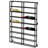 4udesigned | Wandwijnrek 2 x 8 flessen breedte 71 cm x diepte 9 cm x hoogte 99 cm zwart wijnrekken metaal koken & tafelen | NADUVI outlet