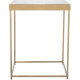 Safavieh Furniture | Bijzettafel Phoebe lengte 61 cm x breedte 40 cm x hoogte 50.80 cm messingkleurig bijzettafels metaal | NADUVI outlet