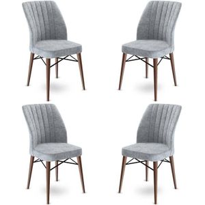 Set van 4 eetkamerstoelen Flex velvet | Atelier Del Sofa