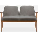 366 Concept | Bank Loft Tweed lengte 118 cm x diepte 66 cm x hoogte 75 cm grijs, dark oak zitbanken tweed meubels banken | NADUVI outlet