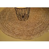 Fair & Fine | Vloerkleed Taba lengte 150 cm x breedte 150 cm naturel ronde vloerkleden katoen vloerkleden vloerkleden & | NADUVI outlet
