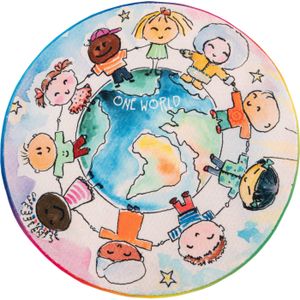 Kindervloerkleed Earth rond | Noa Interior