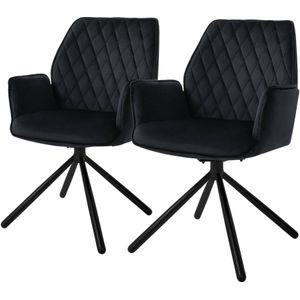Set van 2 eetkamerstoelen Hale velvet | ML-Design