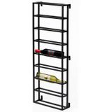 4udesigned | Wandwijnrek 8 flessen breedte 36 cm x diepte 9 cm x hoogte 99 cm zwart wijnrekken metaal koken & tafelen keukenaccessoir | NADUVI outlet