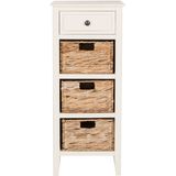 Safavieh Furniture | Kastje Roxana lengte 39 cm x breedte 38 cm x hoogte 90.93 cm wit ladekasten hout kasten meubels | NADUVI outlet