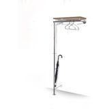 Spinder Design | Flexi 2 kapstok nikkel met hout 34 x 193 x 73,5 nikkel, wit hout, staal | NADUVI outlet