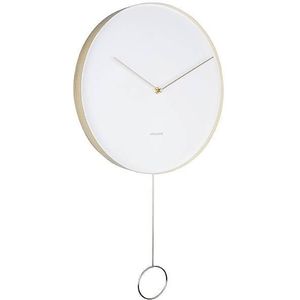 Klok Karlsson Pendulum Metal White 34 cm