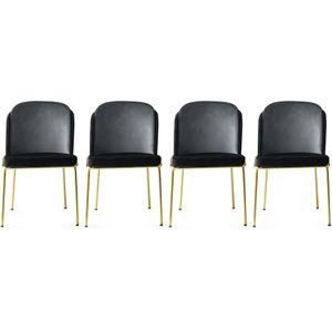 Set van 4 eetkamerstoelen Dore velvet | Atelier Del Sofa