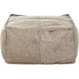 Cozyhouse | Poef Long Island lengte 70 cm x breedte 70 cm taupe poefs rawhide leer, eps parels meubels poefs & krukken | NADUVI outlet