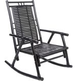 LEITMOTIV | Schommelstoel Soul hoogte 110 cm x breedte 60 cm x diepte 90 cm zwart fauteuils bamboehout meubels stoelen & | NADUVI outlet