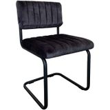 4uDesigned | Eetkamerstoel Joe breedte 50 cm x diepte 57 cm x hoogte 84 cm x zitdiepte antraciet eetkamerstoelen velvet, | NADUVI outlet