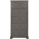 Safavieh Furniture | Ladekast Chest lengte 52 cm x breedte 34 cm x hoogte 102.11 cm grijs ladekasten grenenhout kasten meubels | NADUVI outlet