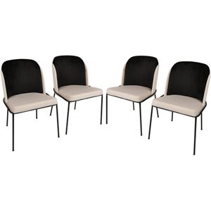 Set van 4 eetkamerstoelen Dore velvet | Atelier Del Sofa