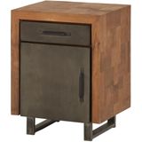 House of Highlights | Nachtkastje Fantasy breedte 45 cm x diepte 40 cm x hoogte 60 cm bruin nachtkastjes teak, metaal kasten | NADUVI outlet