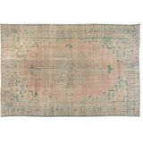 Viteaux | Handgemaakt vintage vloerkleed Summer linnen groen 285x223x83x200 cm rechthoekige vloerkleden | NADUVI