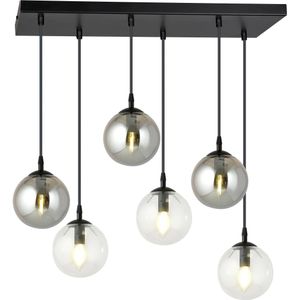 Glazen hanglamp eetkamer Cosmo 6-lichts | NADUVI Collection