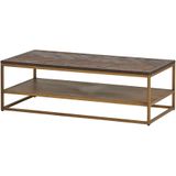 House of Highlights | Salontafel Metropole lengte 120 cm x breedte 60 cm x hoogte 40 cm goud, bruin salontafels acaciahout, | NADUVI outlet