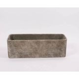 D&M Deco | Bloempot Rough lengte 44 cm x breedte 18 cm x hoogte 19 cm zandkleurig bloempotten beton vazen & bloempotten | NADUVI outlet