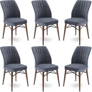 Set van 6 eetkamerstoelen Flex velvet | Atelier Del Sofa