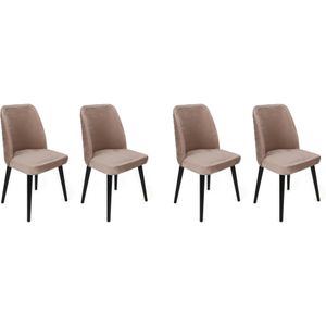 Set van 4 eetkamerstoelen Tulin velvet | Atelier Del Sofa