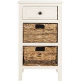 Safavieh Furniture | Nachtkastje Linda lengte 39 cm x breedte 38 cm x hoogte 70.10 cm wit nachtkastjes hout kasten meubels | NADUVI outlet