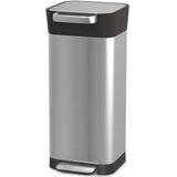 Joseph Joseph | Intelligent Waste Prullenbak Titan lengte 30 cm x breedte 35 cm x hoogte 68 cm zilverkleurig afvalemmers | NADUVI outlet